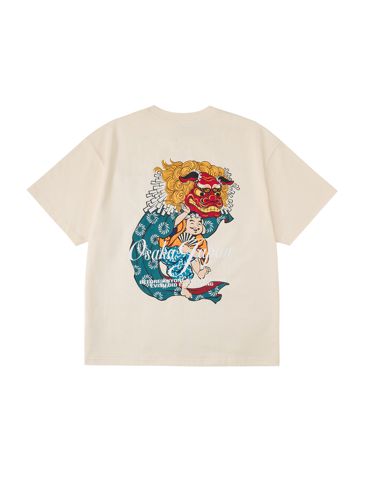 仏頭獅子舞プリント リラックスフィット Tシャツ