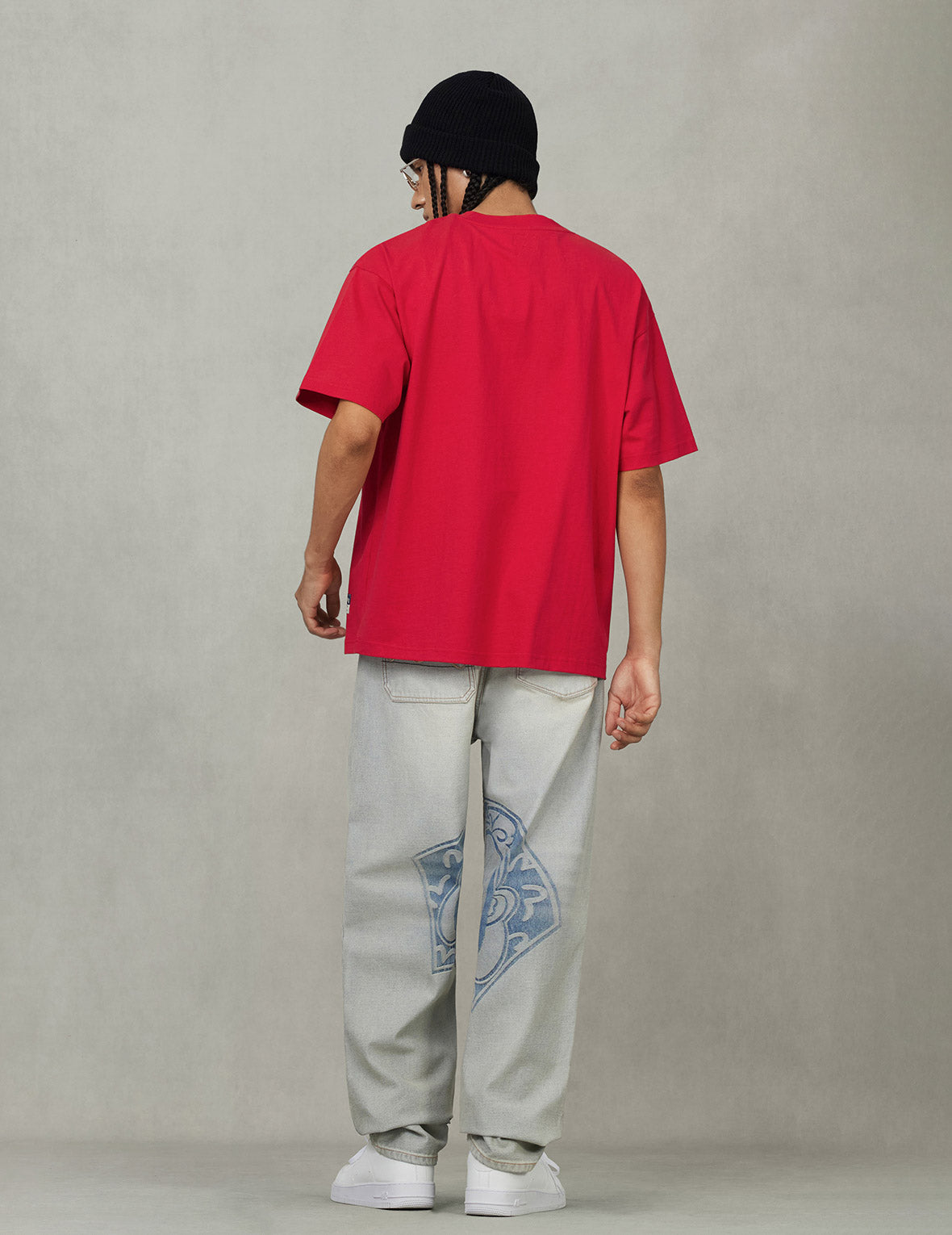 カモメ刺繍 リラックスフィット Tシャツ