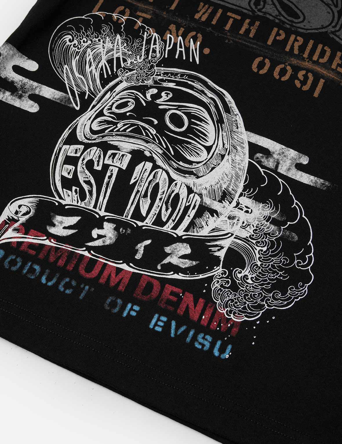 オールオーバー手描きマルチロゴプリント レギュラーフィット Tシャツ