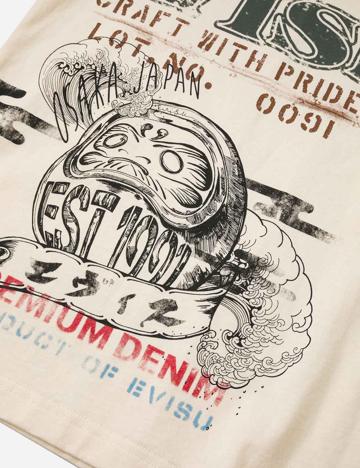 オールオーバー手描きマルチロゴプリント レギュラーフィット Tシャツ