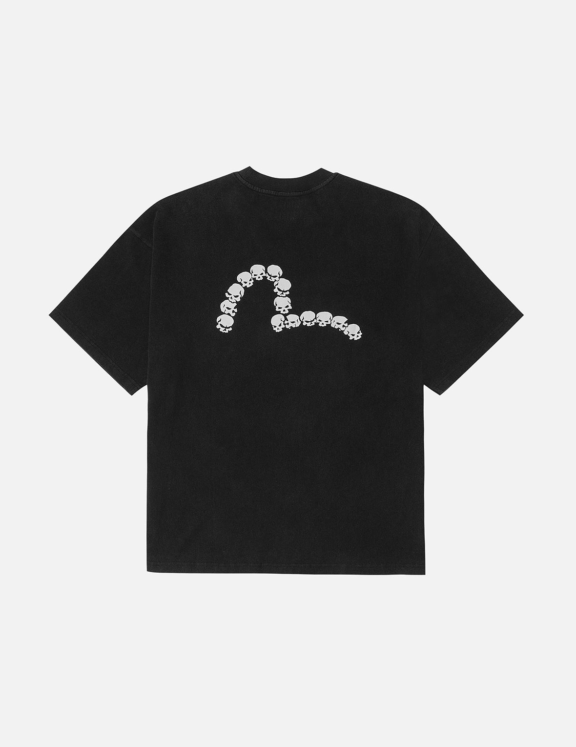 ロゴとスカルカモメプリント オーバーサイズ Tシャツ