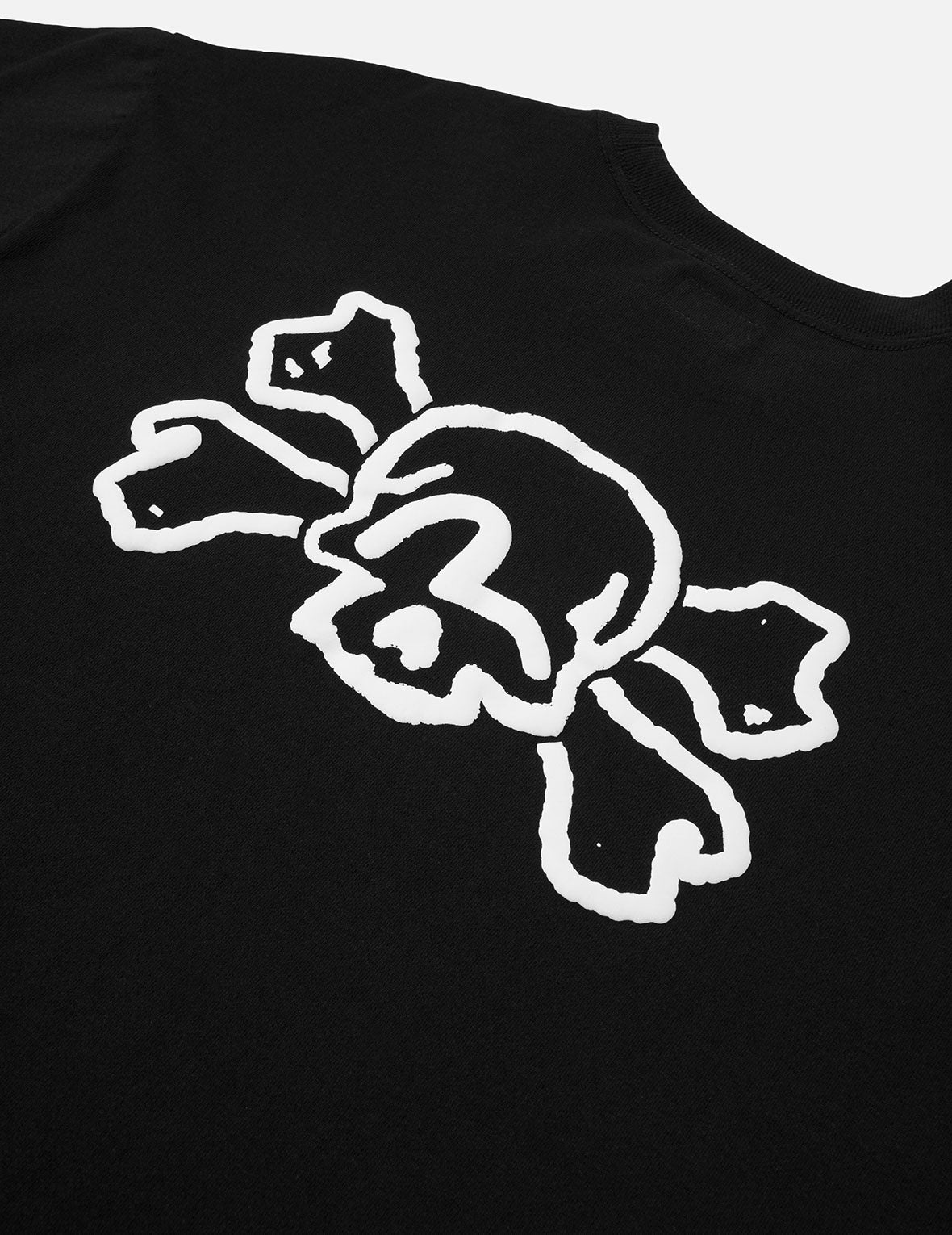 スカルとカモメプリント オーバーサイズ Tシャツ
