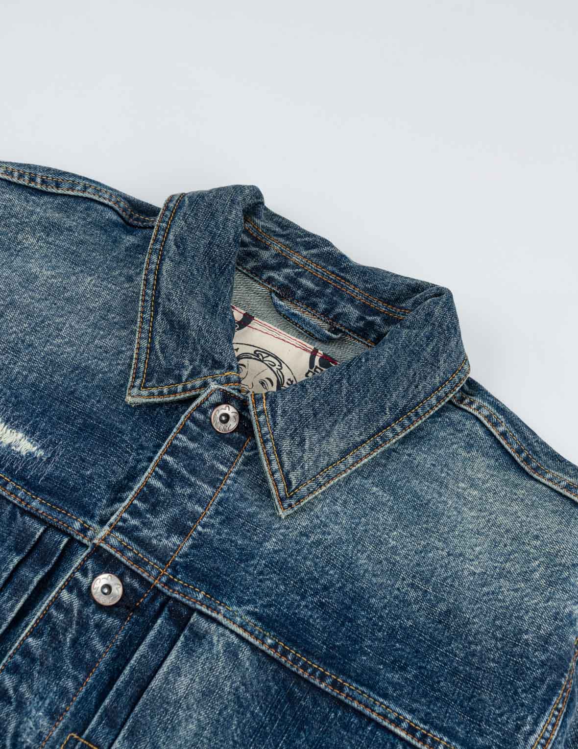 Boro Seagull Patch Pocket Denim Jacket