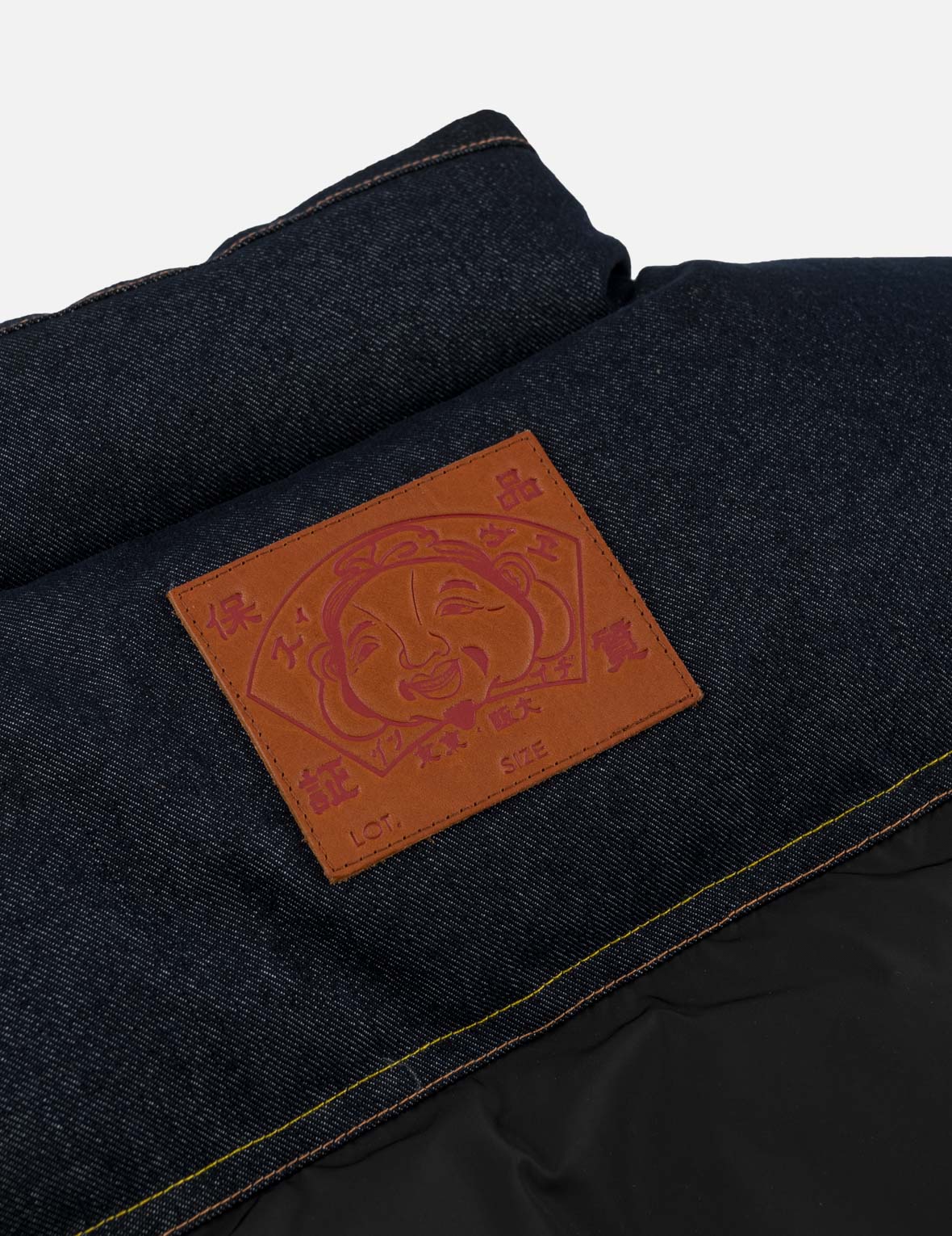 Denim Pocket Seagull Printed Down Vest