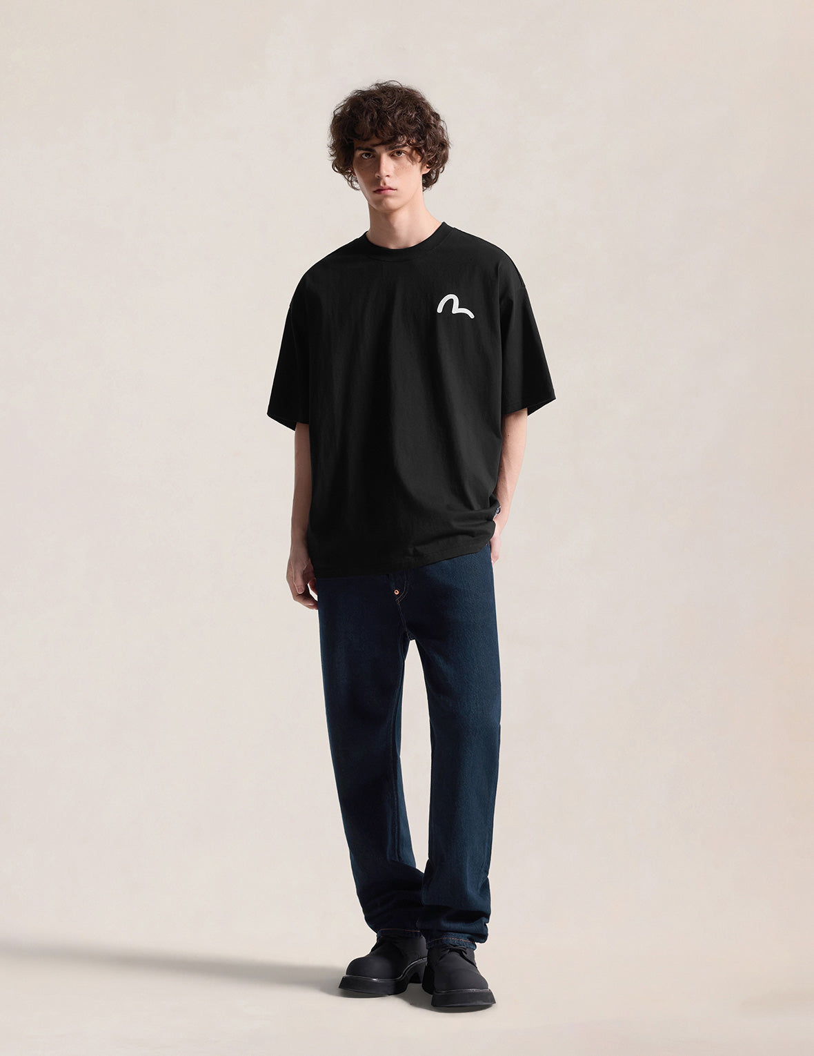 グリッターカモメプリント Tシャツ