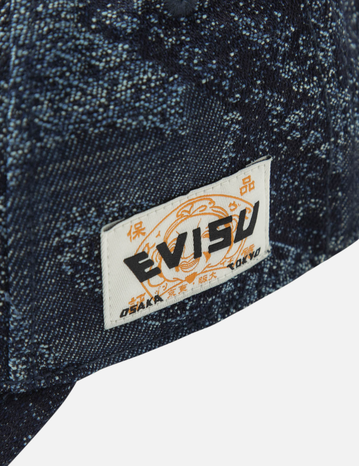 カモメ刺繍ジャカードデニムキャップ