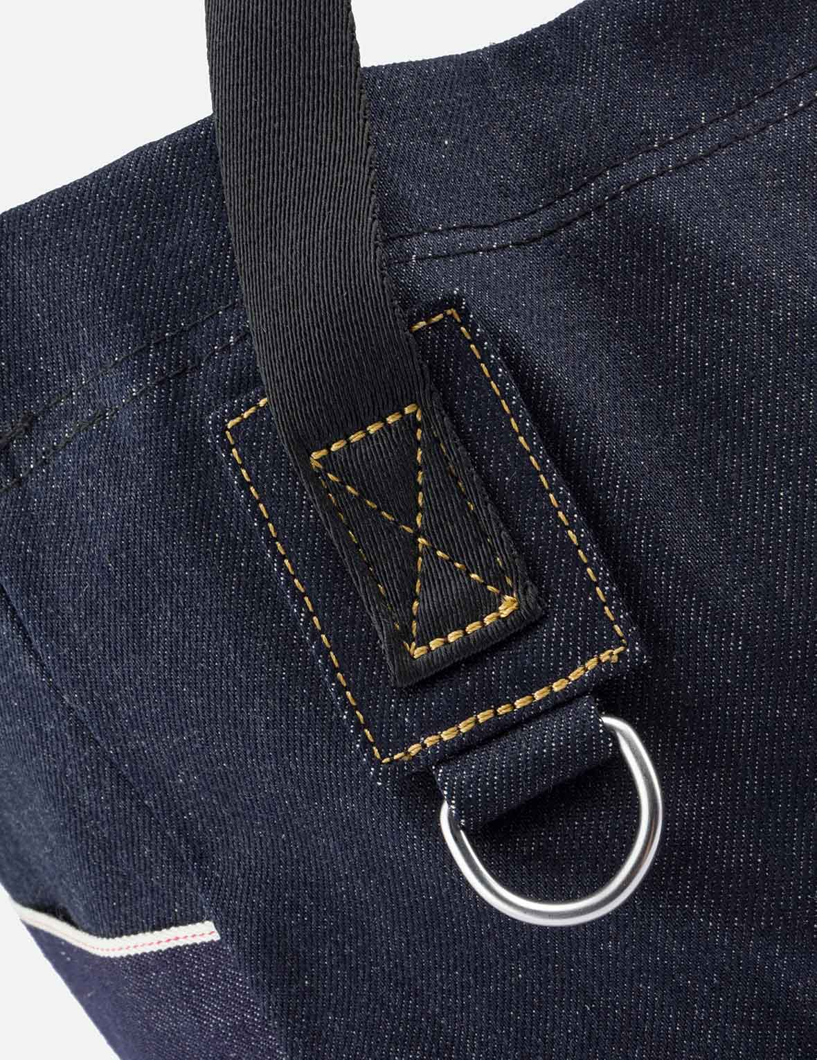 カモメ刺繍デニムトートバッグ