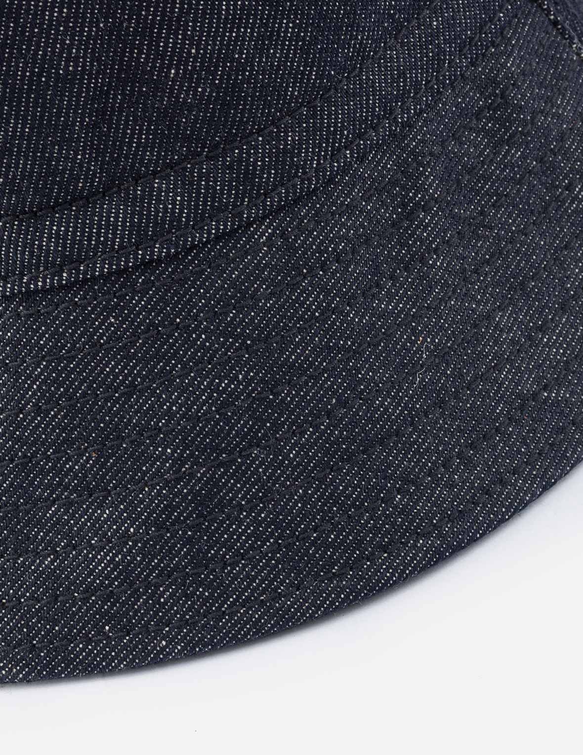 ロゴとカモメ刺繍 デニムバケットハット