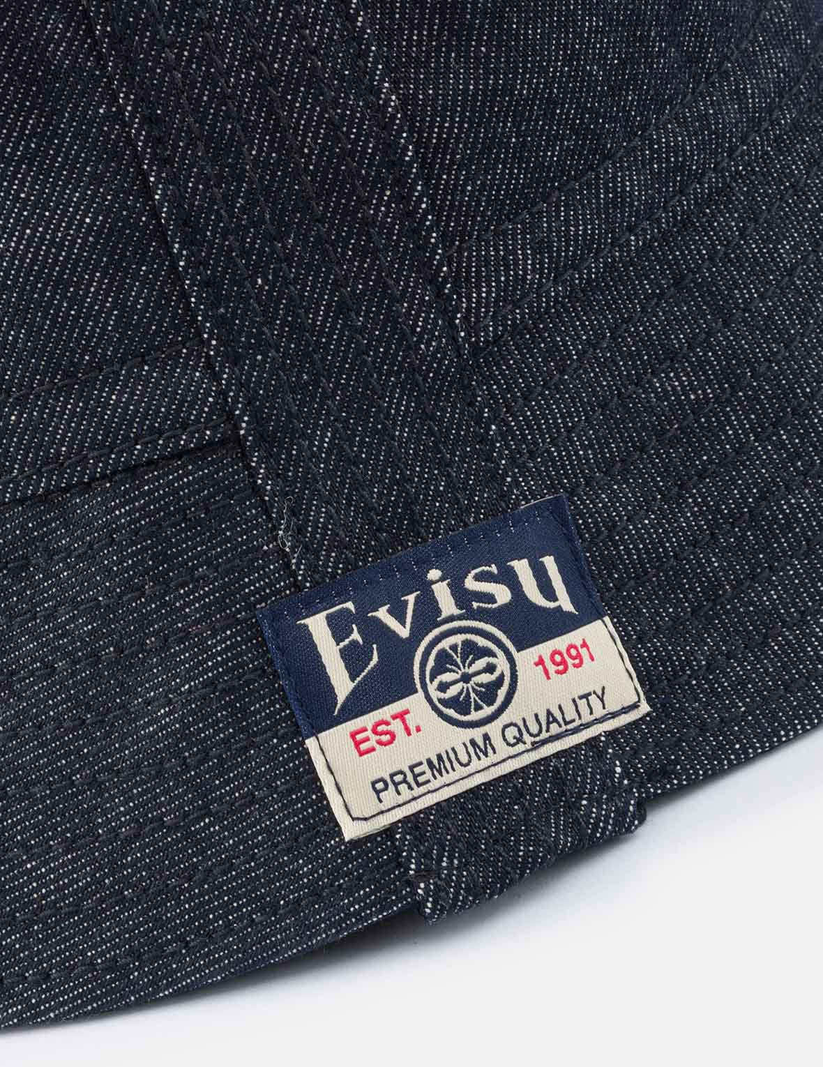 ロゴとカモメ刺繍 デニムバケットハット