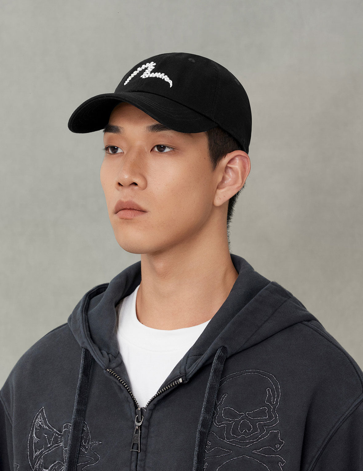 カモメ刺繍 デニムキャップ