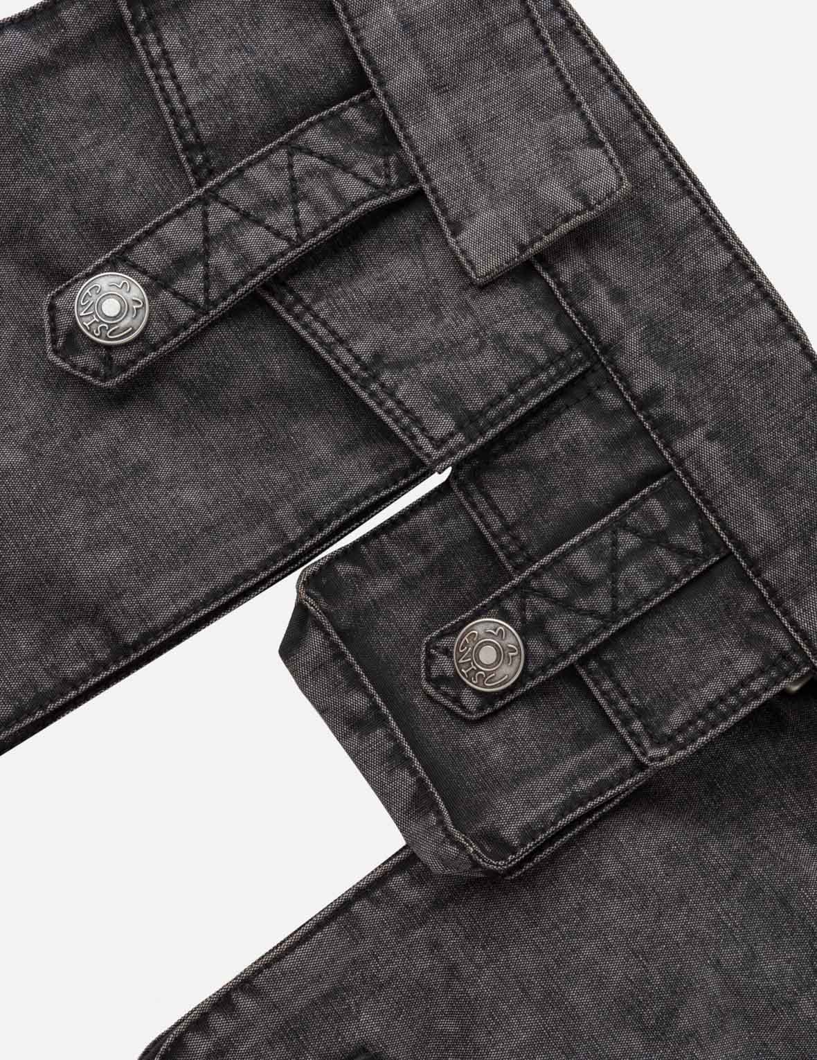 2-in-1 石垣カモフラージュ デタッチャブルユーティリティベルト バルーンフィットコットンパンツ