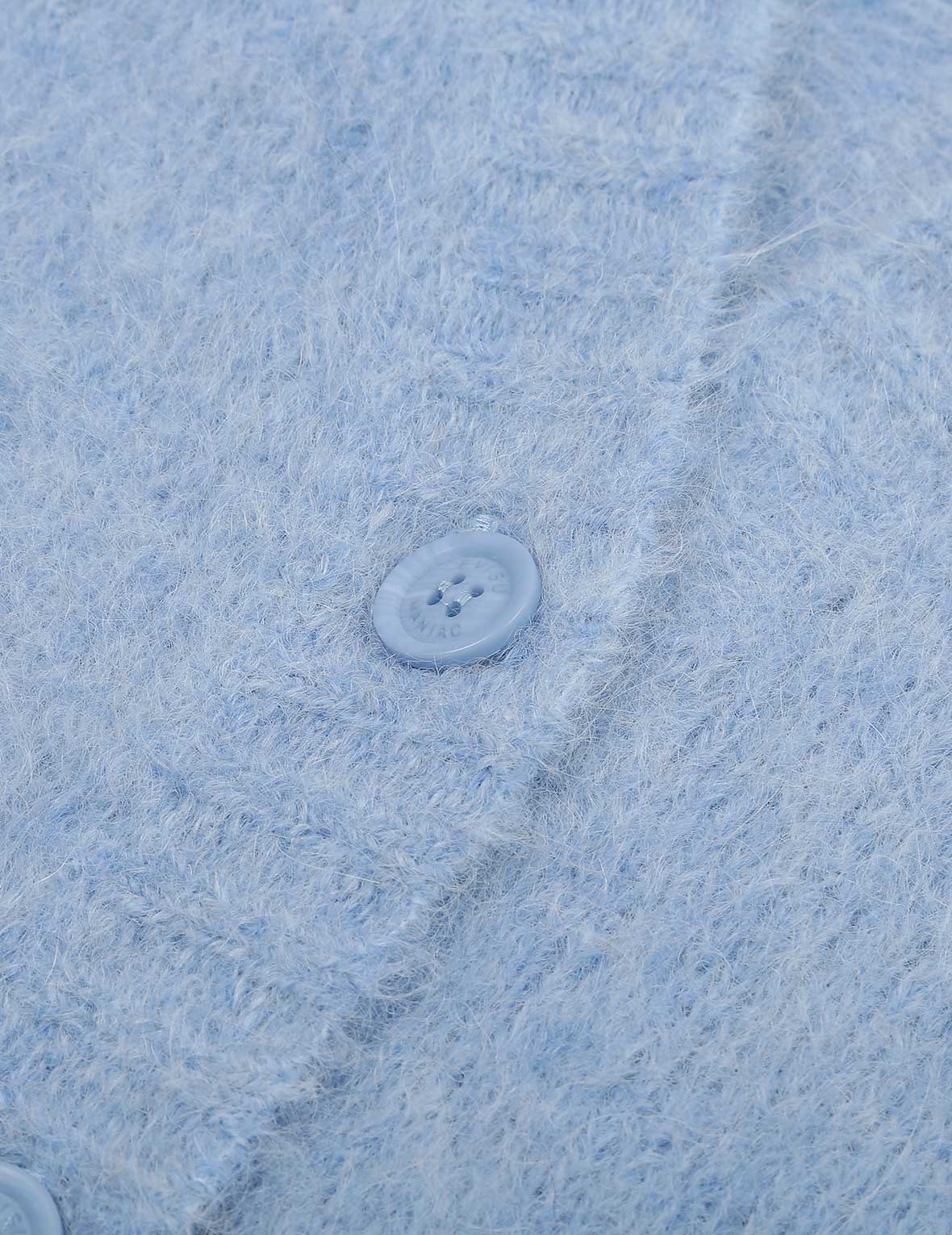 Logo Badge Fluffy Cardigan