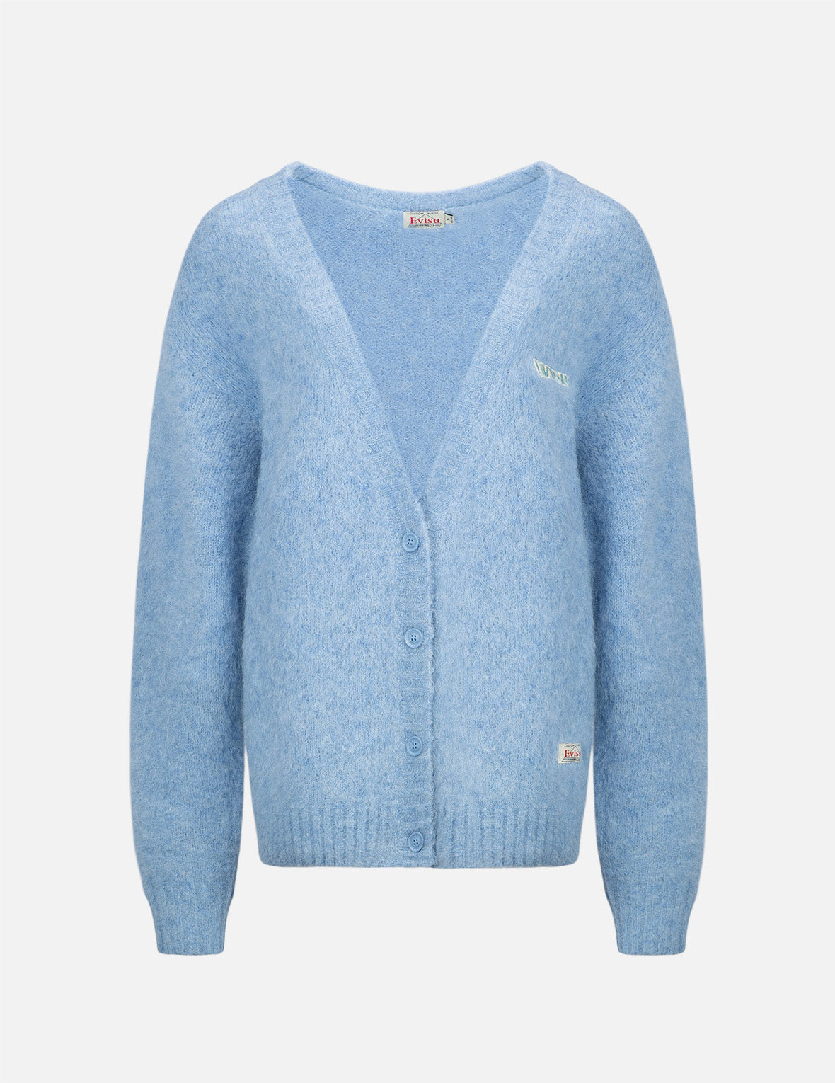 Logo Badge Fluffy Cardigan
