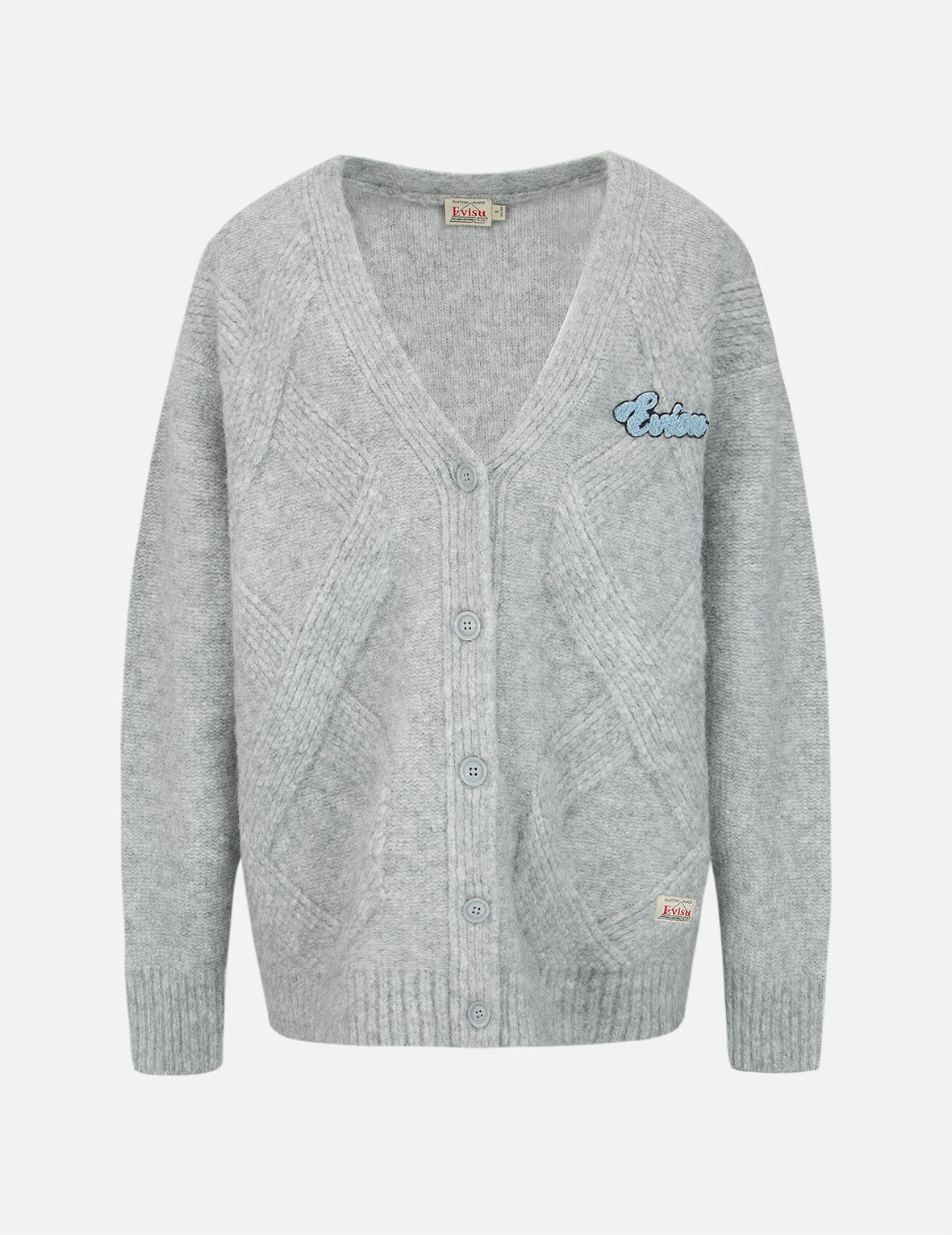 ハンドニットケーブルカーディガン – EVISU