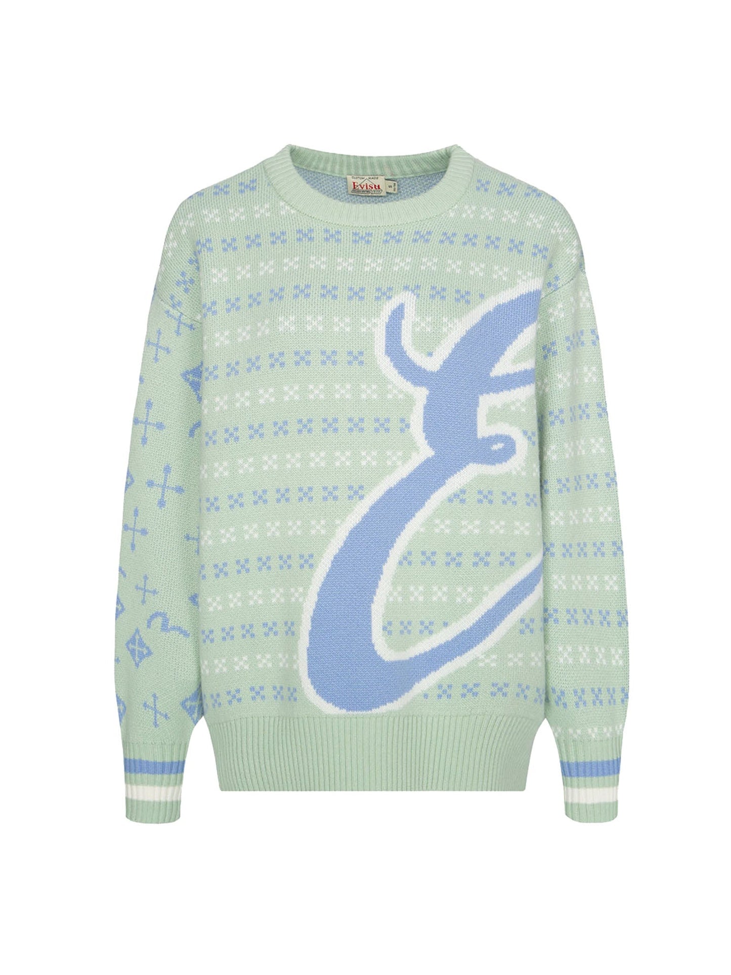 Logo Calligraphy Jacquard Knitted Sweater