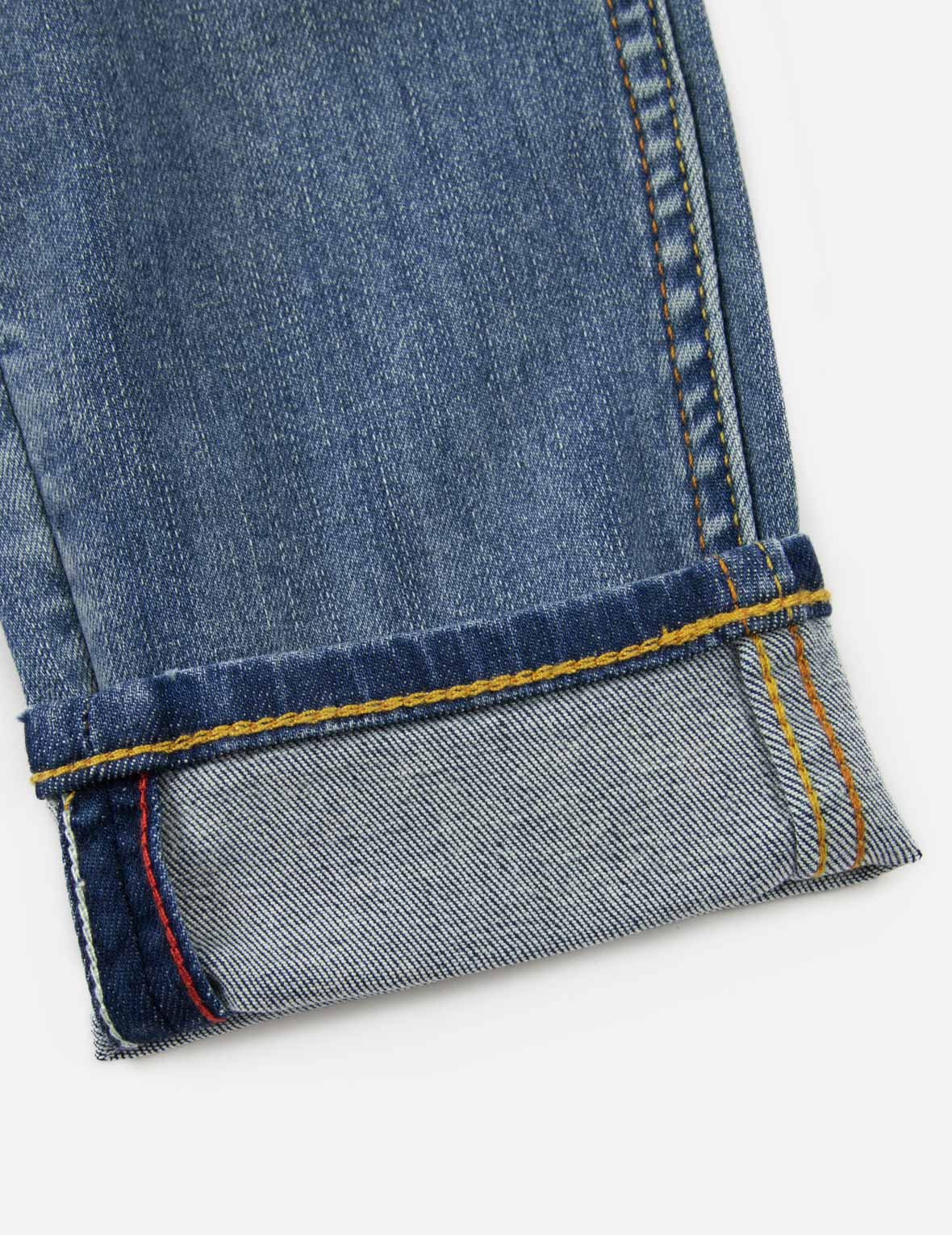 ロゴとカモメ刺繍のスキニージーンズ