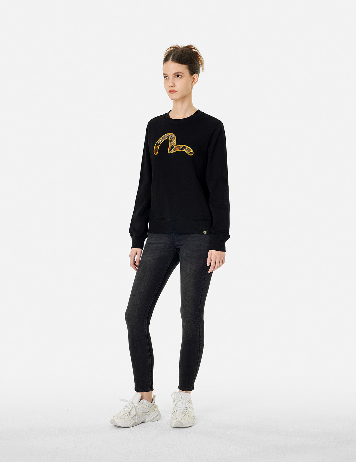 Seagull Brocade Appliqué and Logo Embroidery Regular Fit Sweatshirt