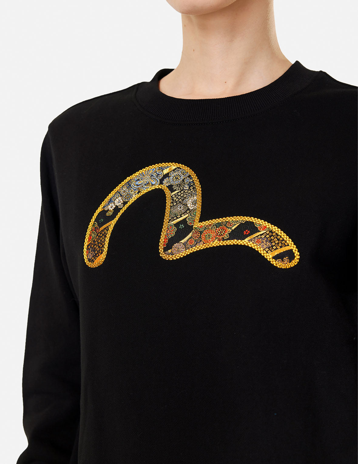 Seagull Brocade Appliqué and Logo Embroidery Regular Fit Sweatshirt