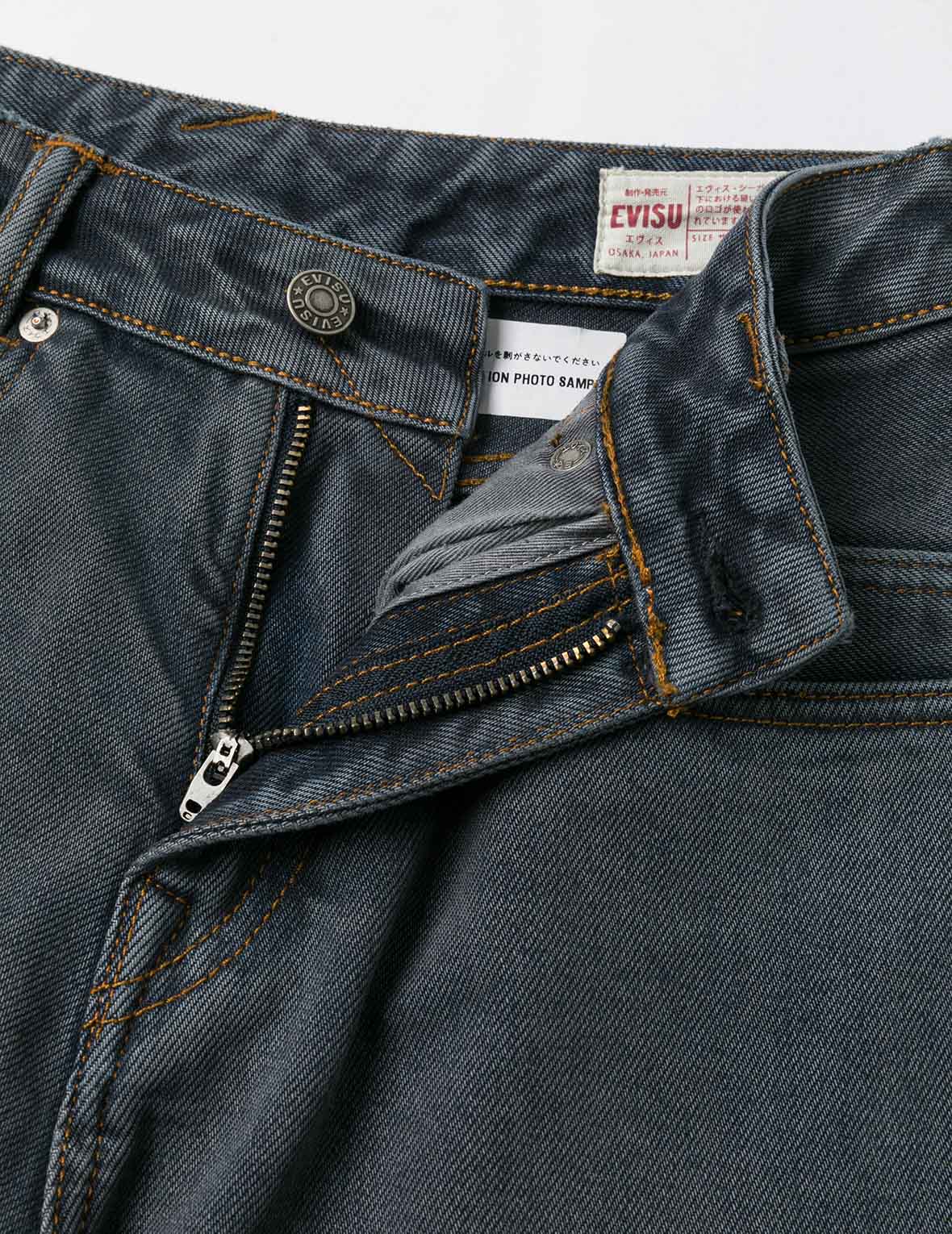 Multi-Pocket with Multi Logos Embroidery Cropped Jeans