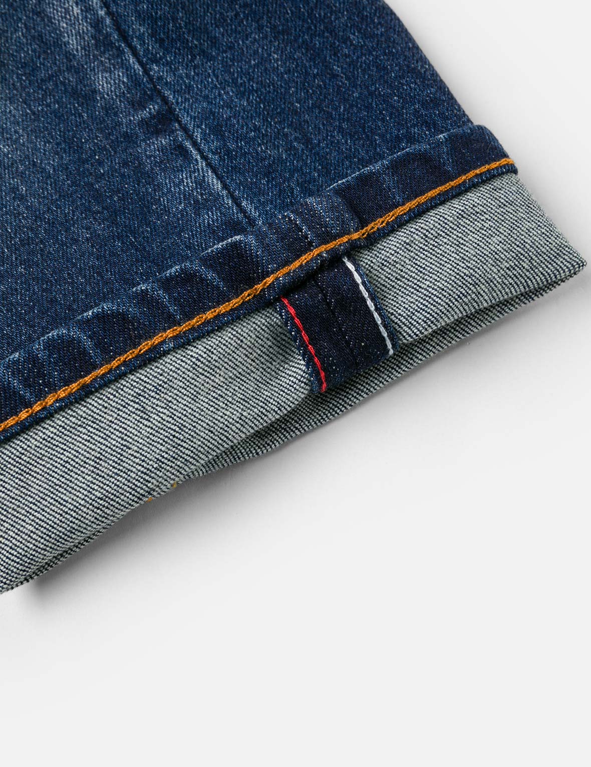 ホローファジーキャットとカモメ刺繍 リラックスフィット ジーンズ
