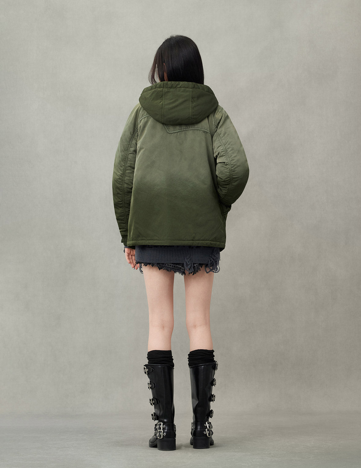 Logo and Slogan Embroidery Fashion Fit Jacket