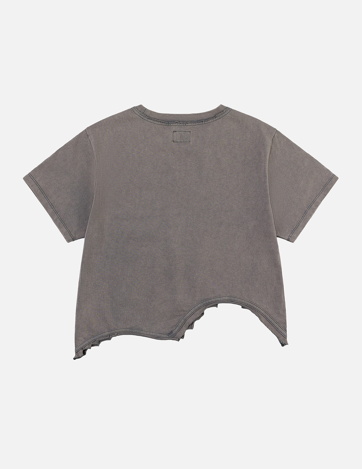 ロゴプリントとディストレスディテール ファッションフィット Tシャツ