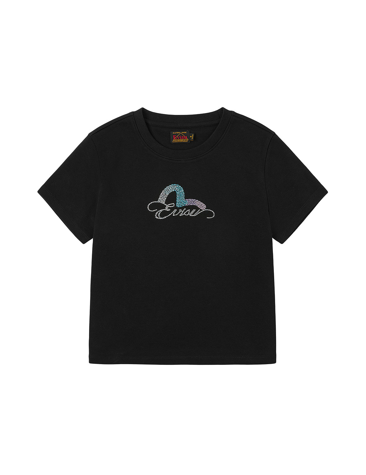 EVISUとカモメラインストーン スリムフィット Tシャツ