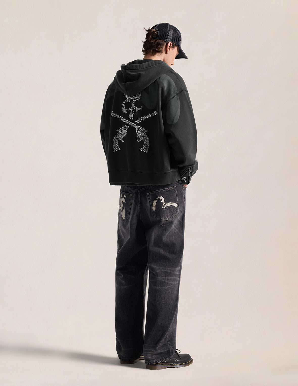 EVISU x mastermind JAPAN x roarguns スカルガンズ大M アフターフード スウェットシャツ