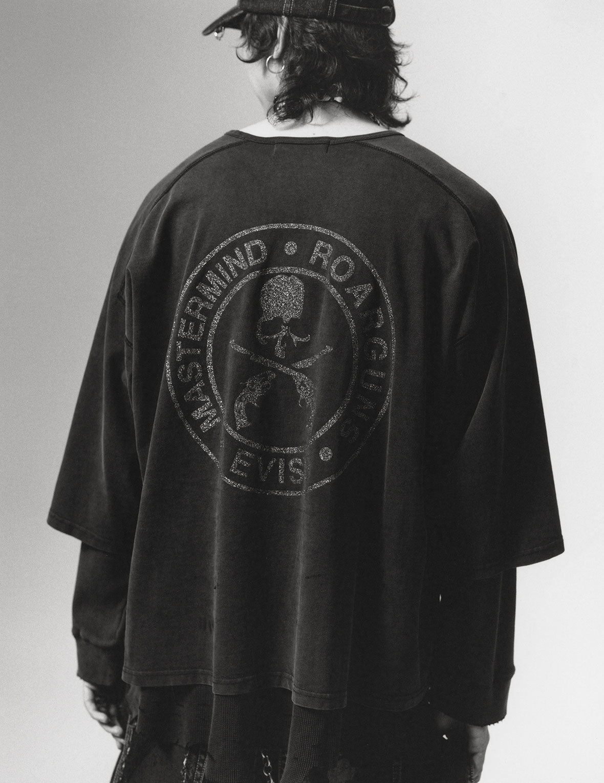 EVISU x mastermind JAPAN x roarguns Distressed Layered Long-Sleeve T-Shirt