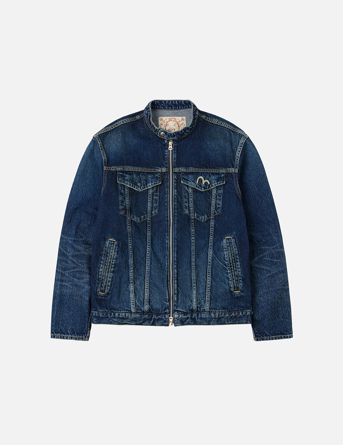 カモメ刺繍 レギュラーフィット デニムライダージャケット – EVISU