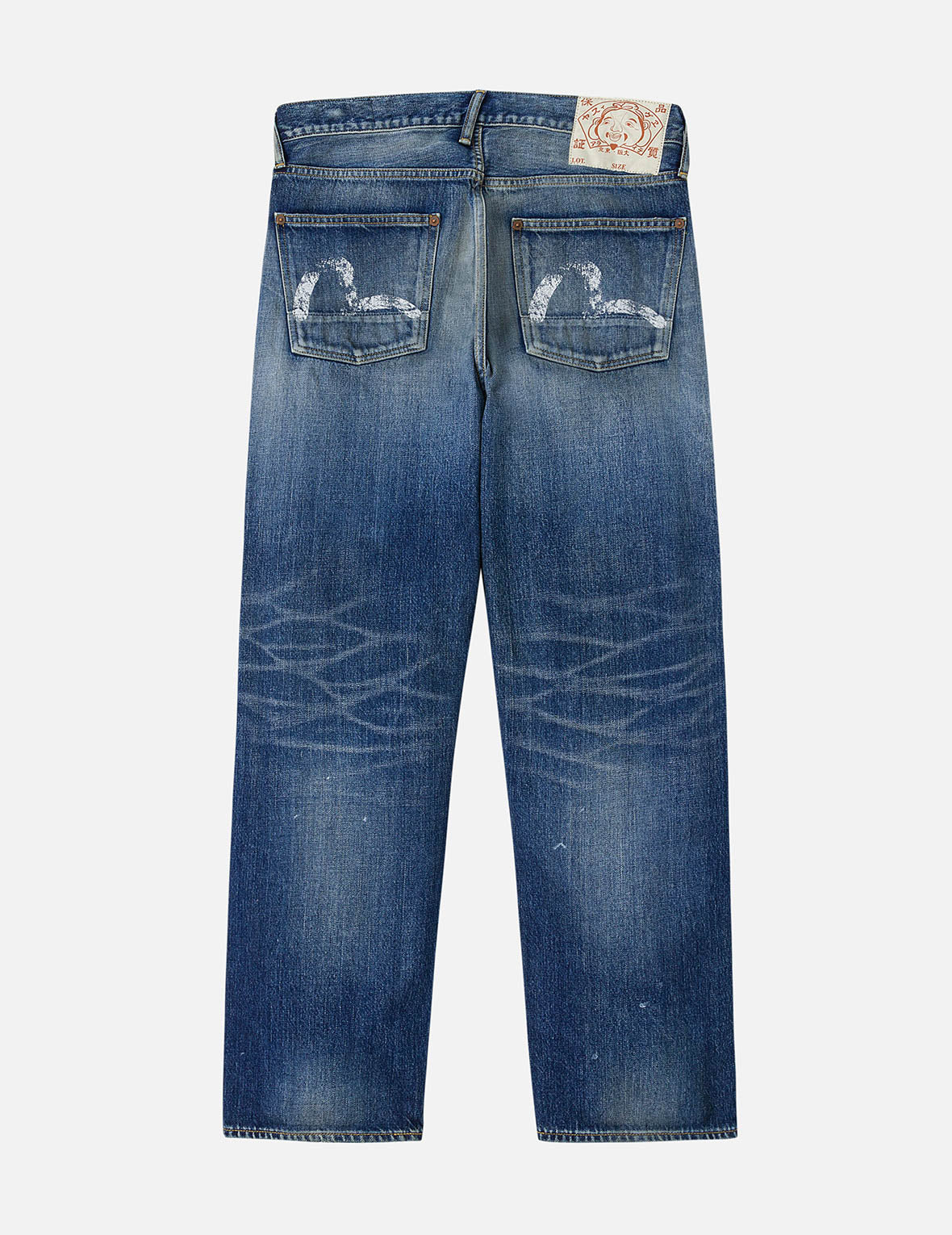 Washed Seagull Print Regular Fit Jeans