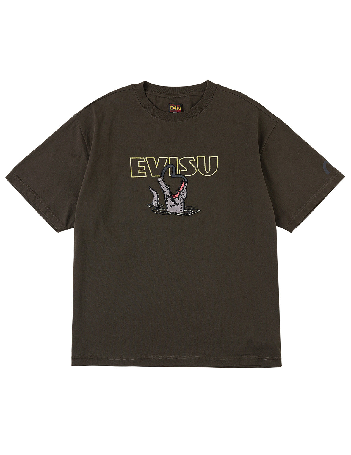 アリゲーターvsカモメアウトライン刺繍Tシャツ
