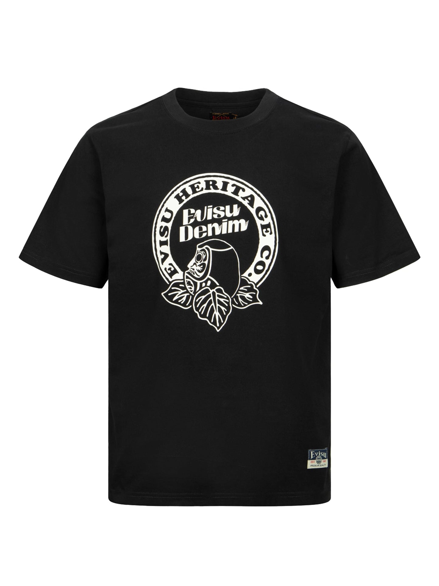 花札だるまプリントのレギュラーフィットTシャツ