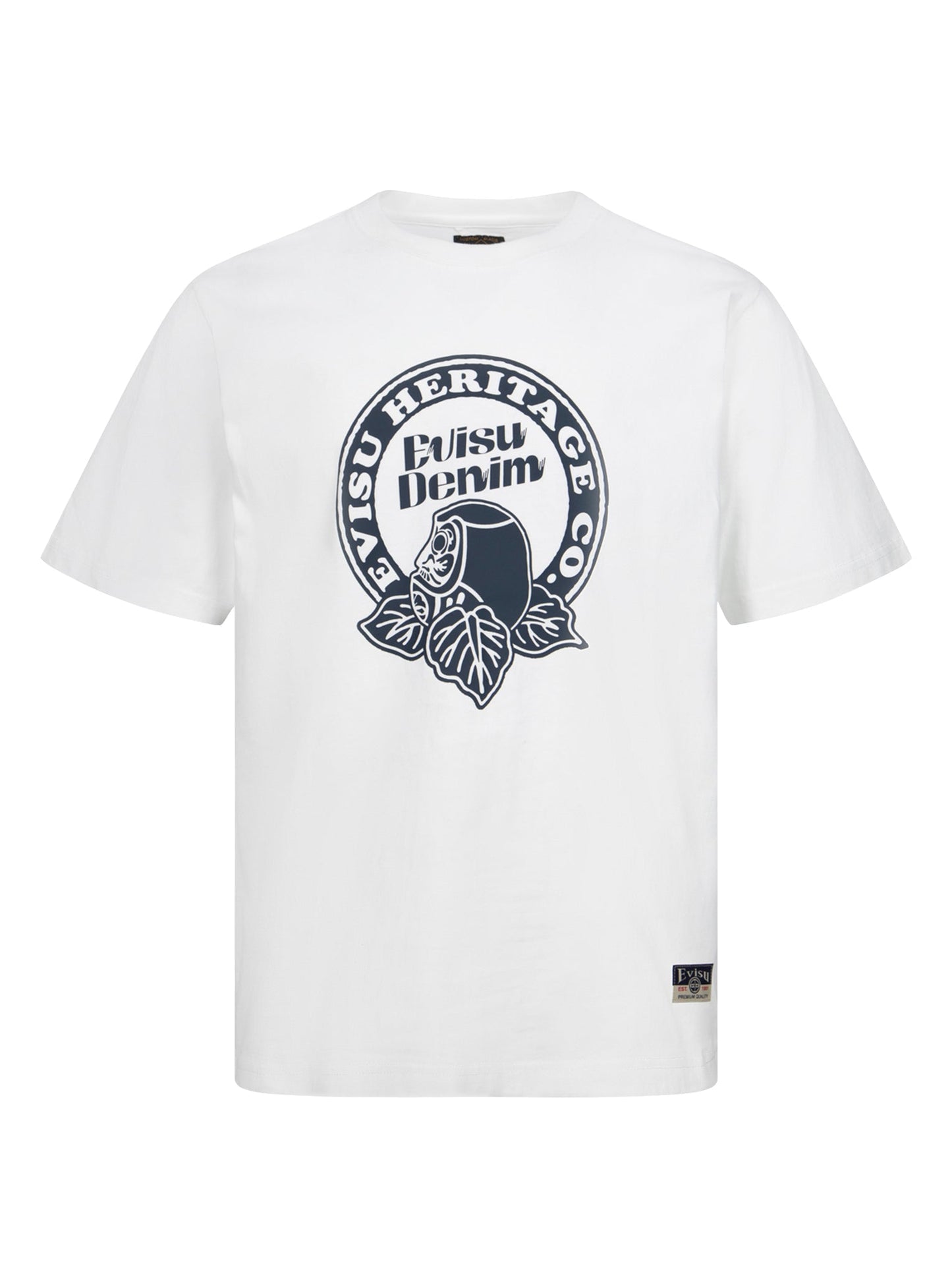 花札だるまプリントのレギュラーフィットTシャツ