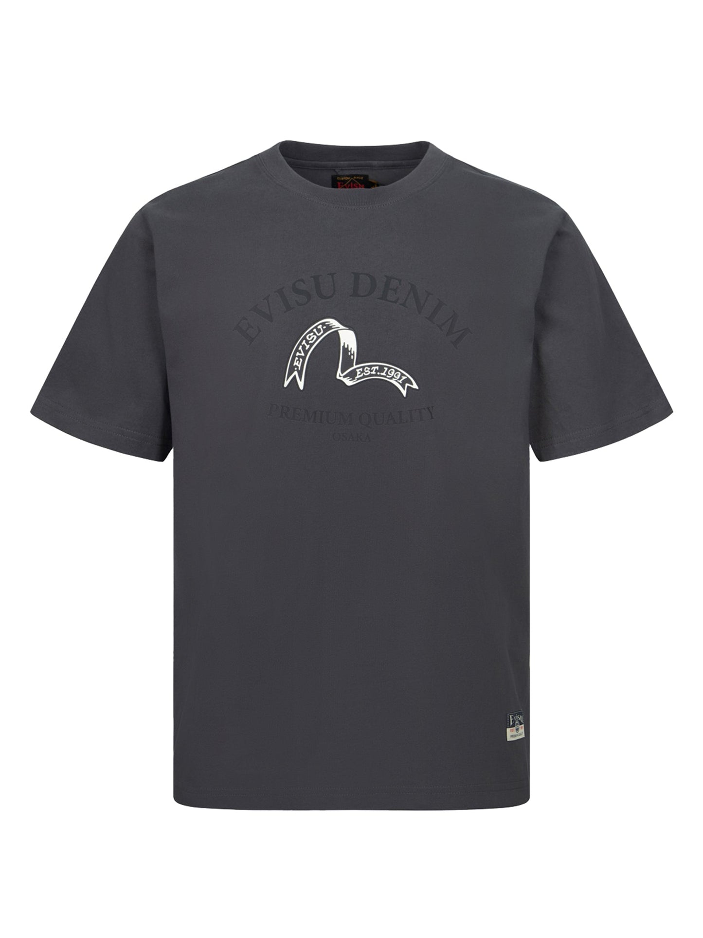 リボンカモメとロゴプリントのレギュラーフィットTシャツ