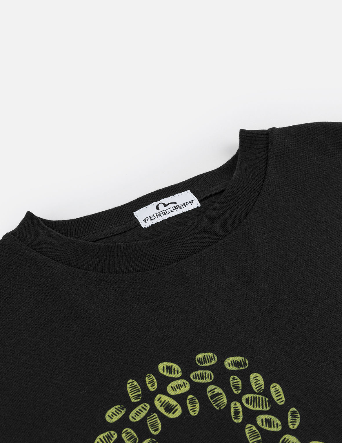 EVISU X F-LAGSTUF-F 春画と小判 カモメプリント レギュラーフィット Tシャツ - 黒
