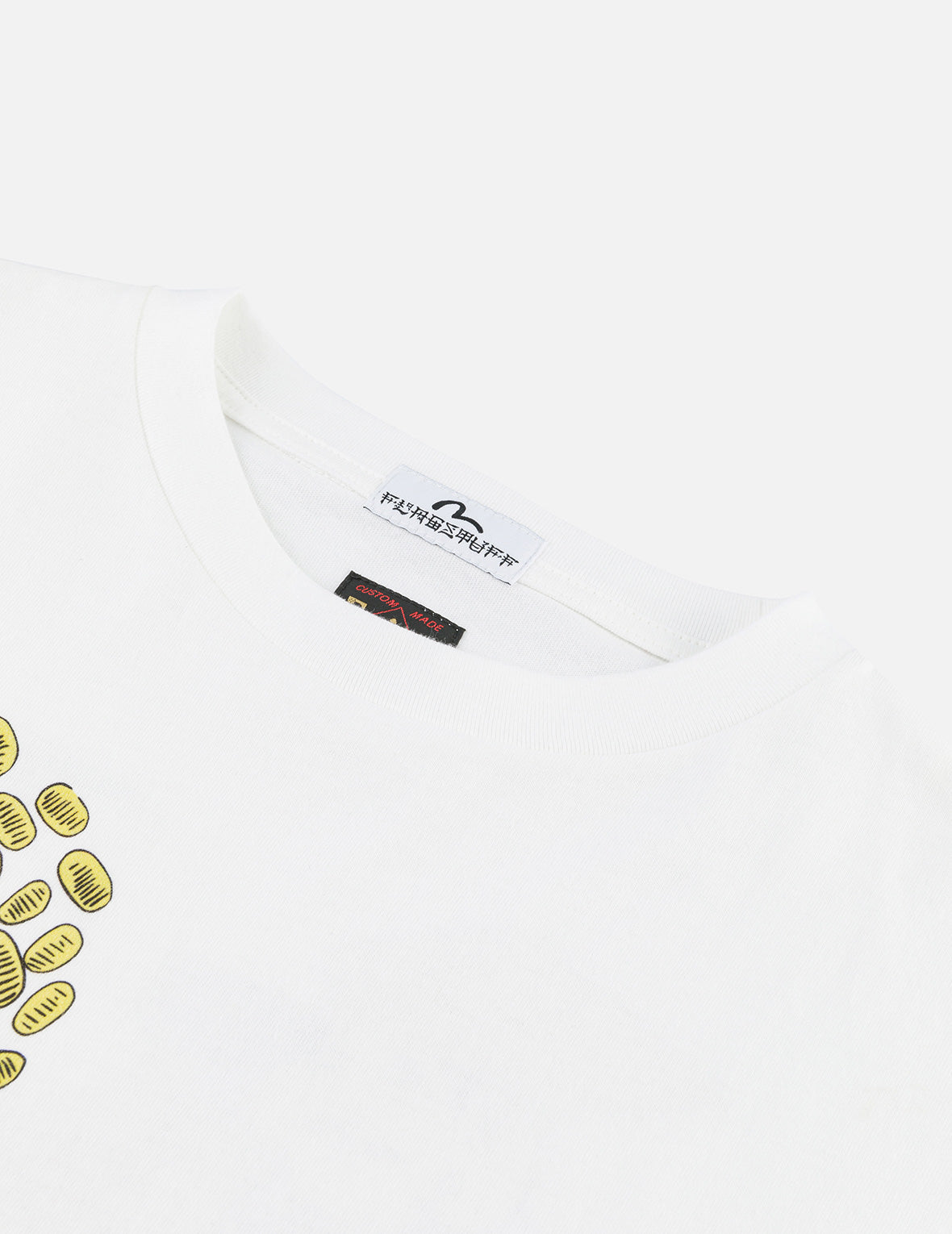 EVISU X F-LAGSTUF-F 春画と小判 カモメプリント レギュラーフィット Tシャツ - 白