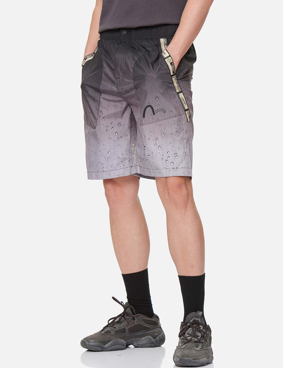3D Raindrop Print Sport Shorts