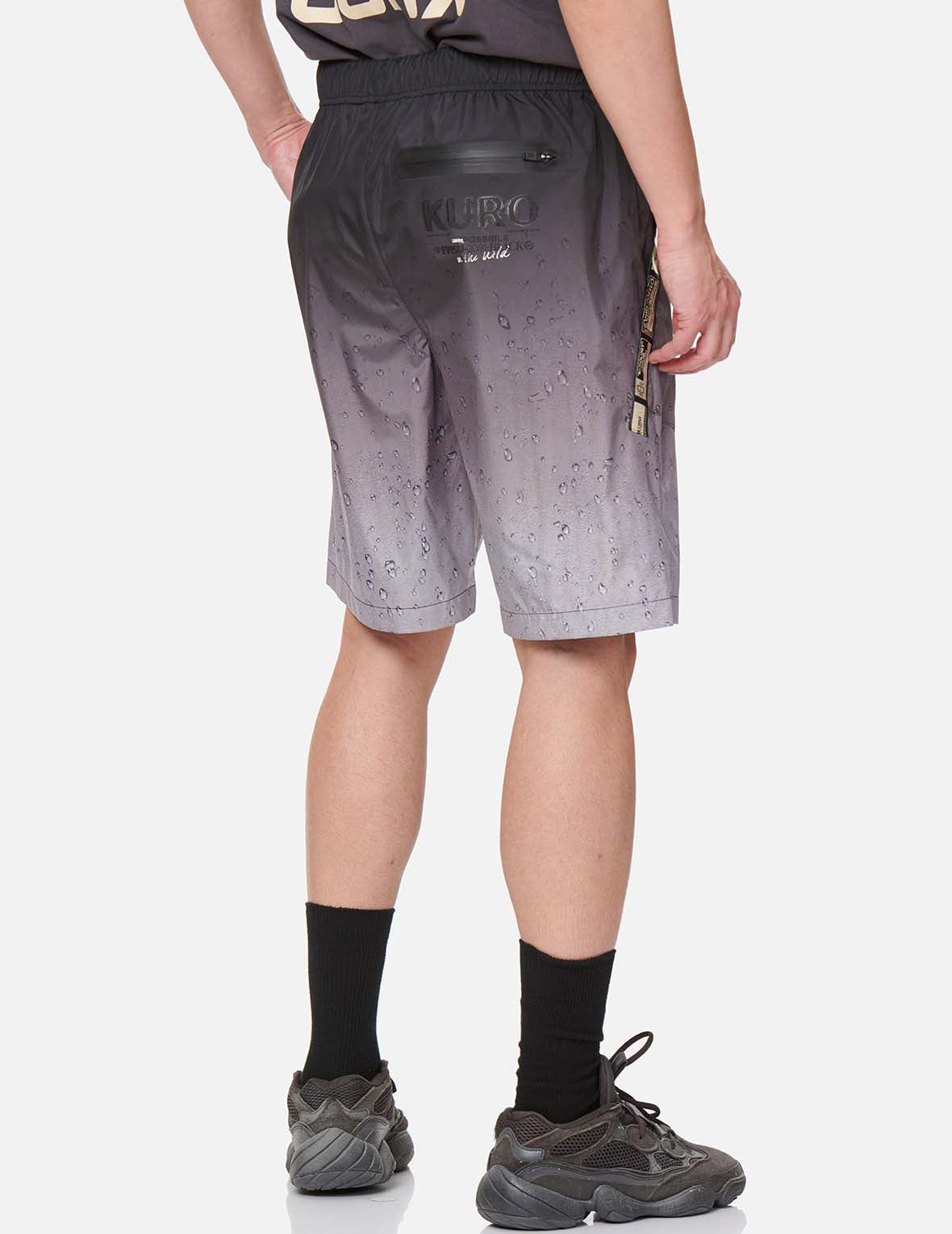 3D Raindrop Print Sport Shorts