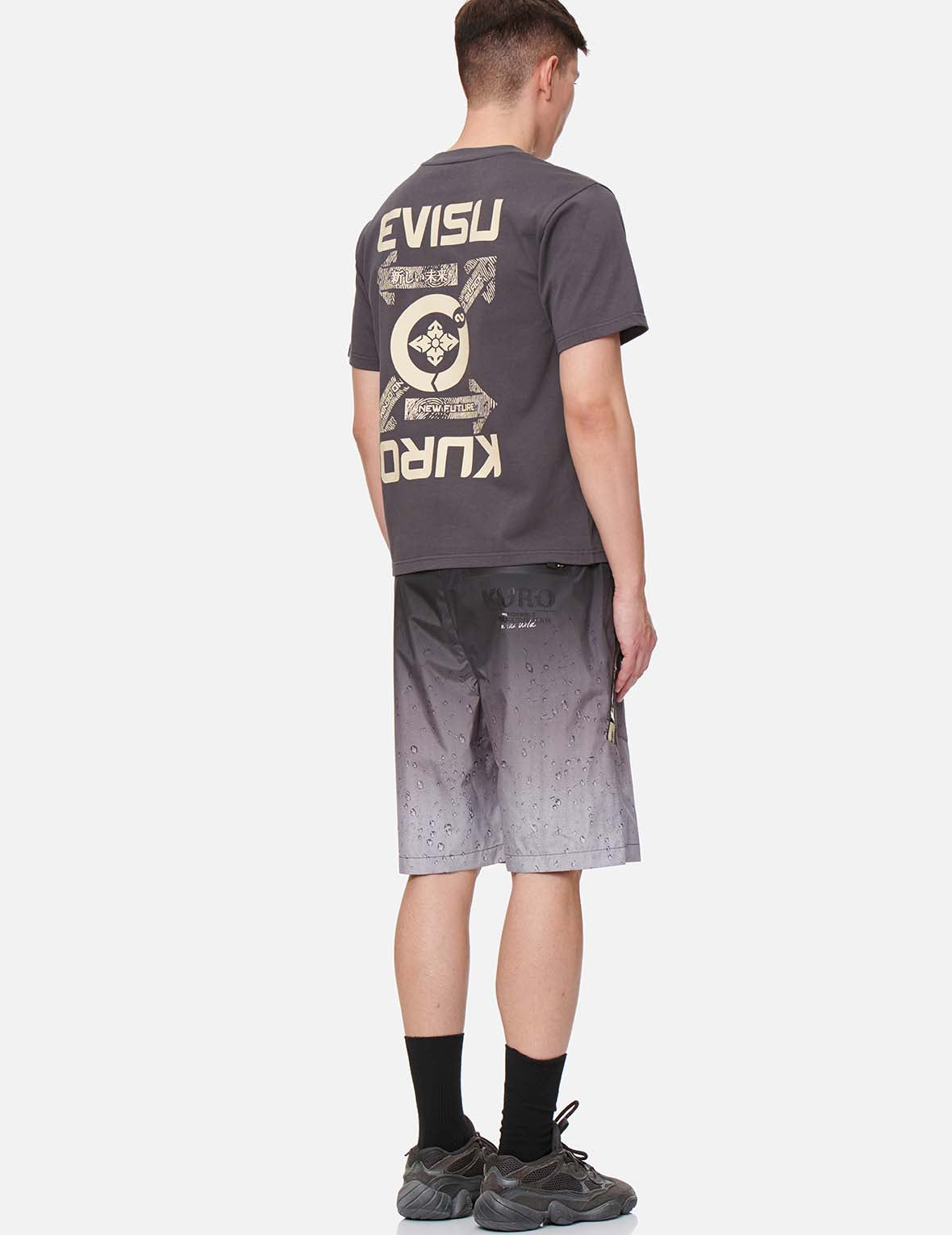 3D Raindrop Print Sport Shorts