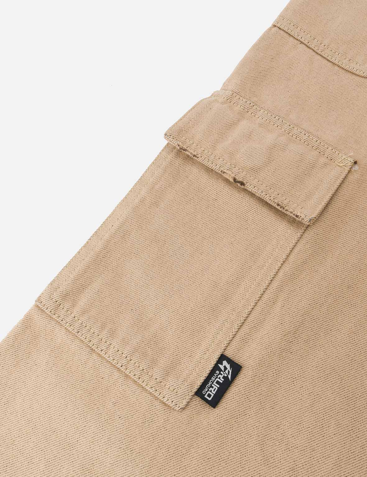 ツートーンダメージ加工オーバーサイズカーゴパンツ