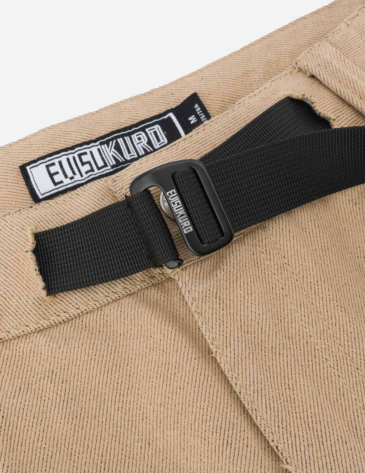 ツートーンダメージ加工オーバーサイズカーゴパンツ