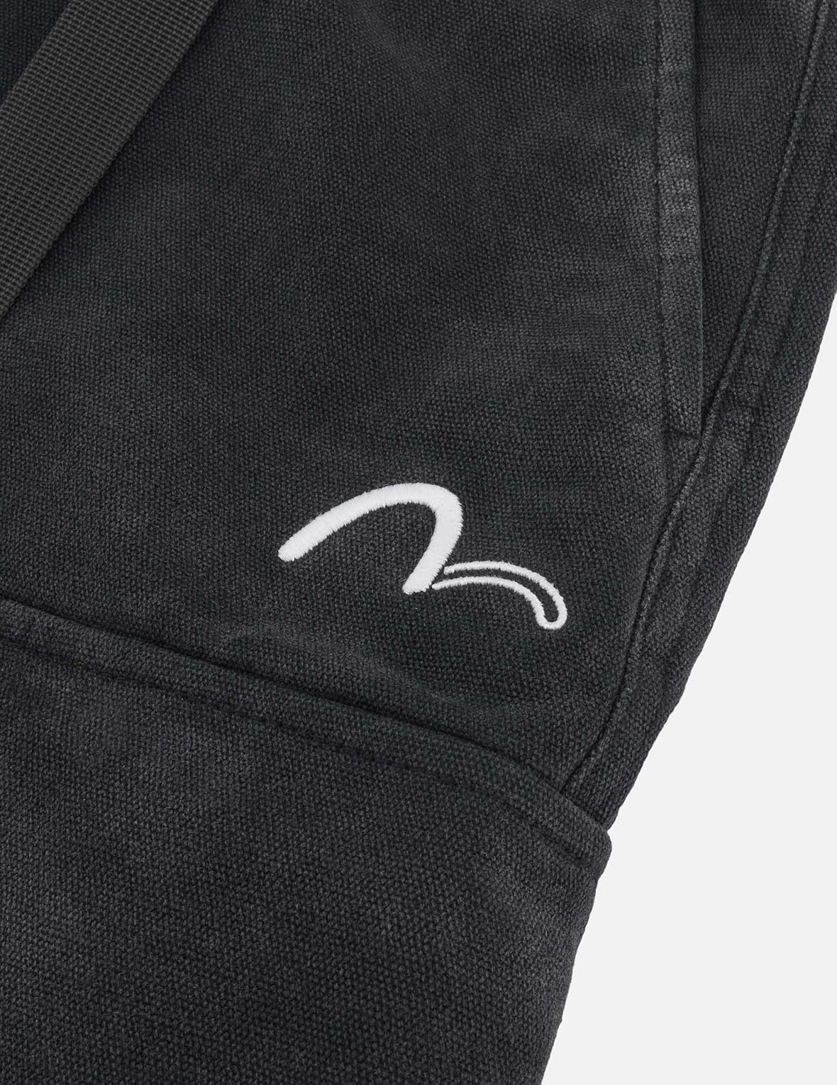 ピグメントダイウォッシュ カモメ刺繍 リラックスフィット ショーツ