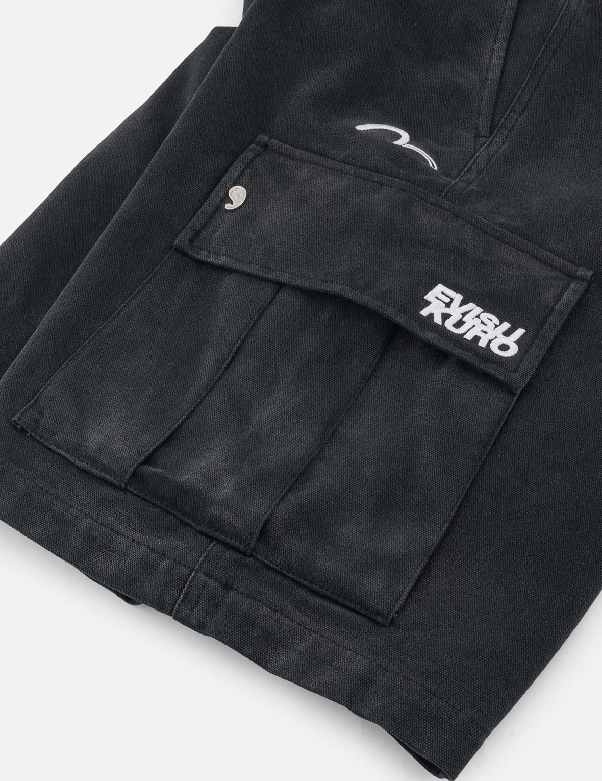 ピグメントダイウォッシュ カモメ刺繍 リラックスフィット ショーツ