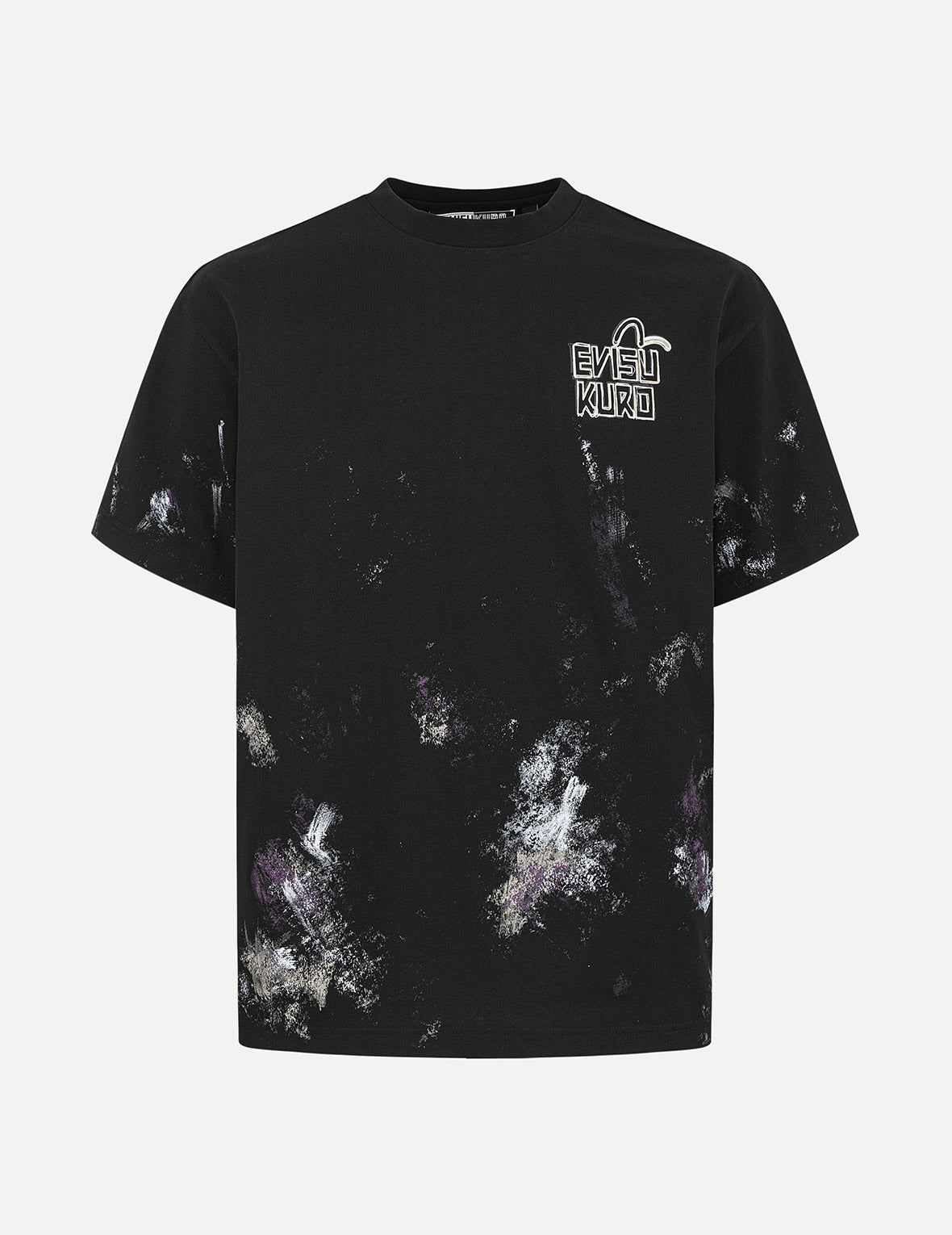 手描きプリントレギュラーフィットTシャツ