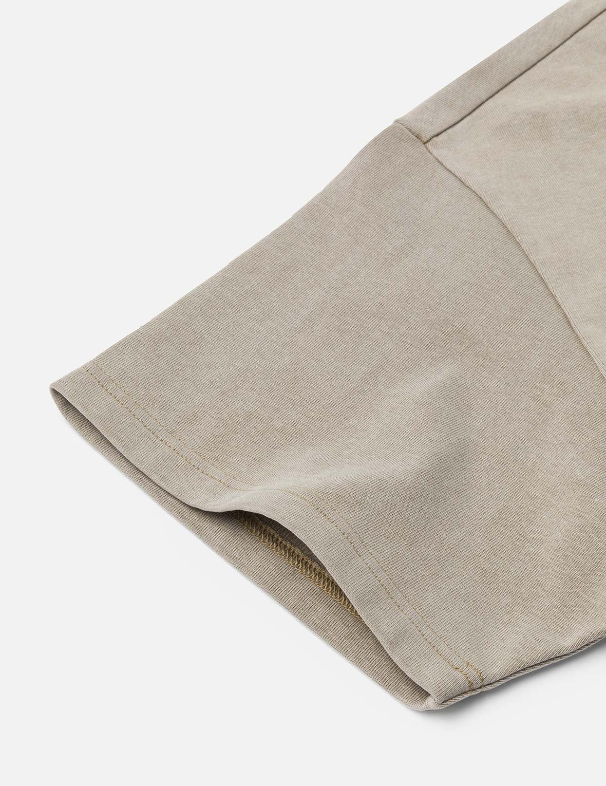 カモメ刺繍とプリントレギュラーフィットTシャツ