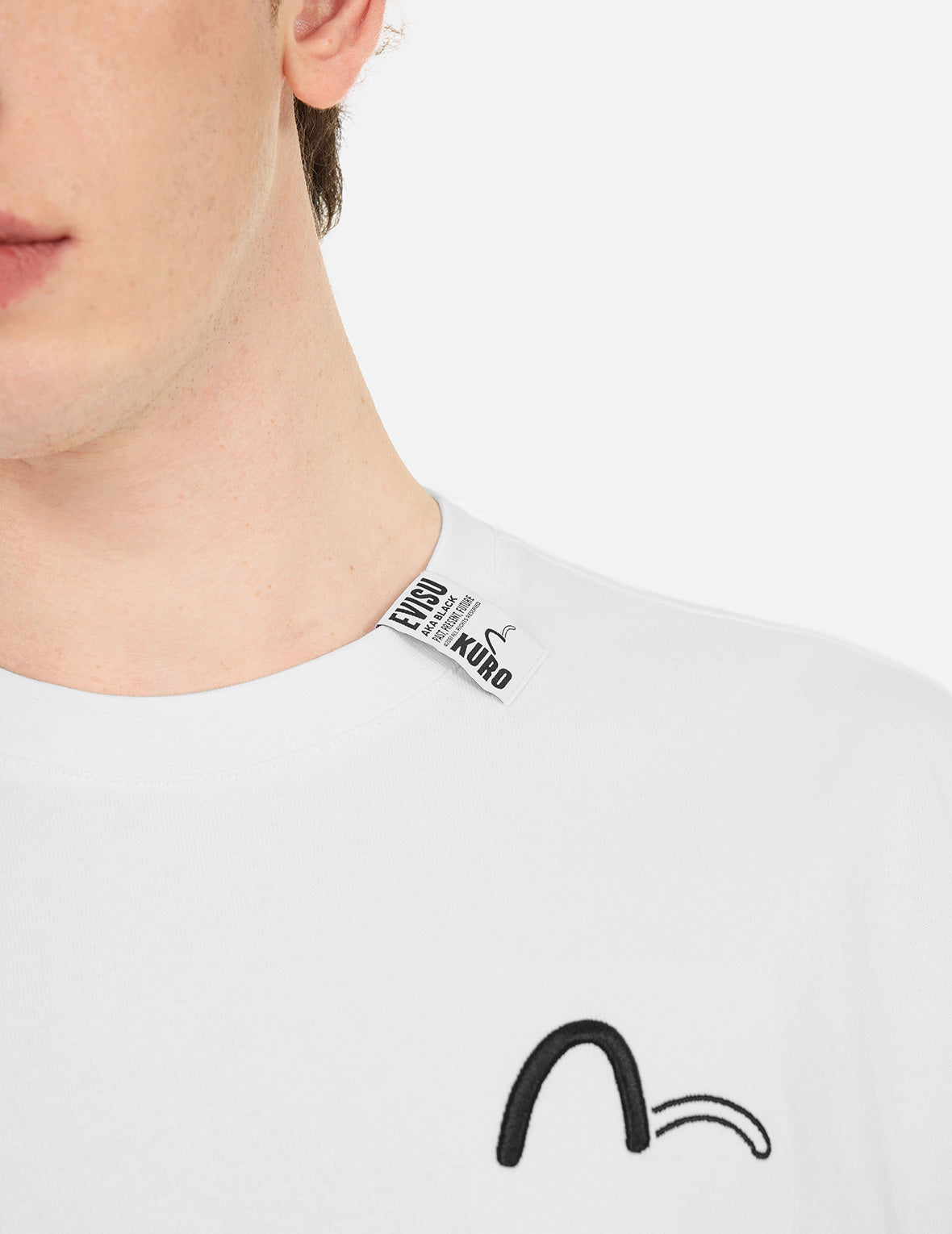 Seagull Embroidery and Logo Print Regular Fit T-shirt