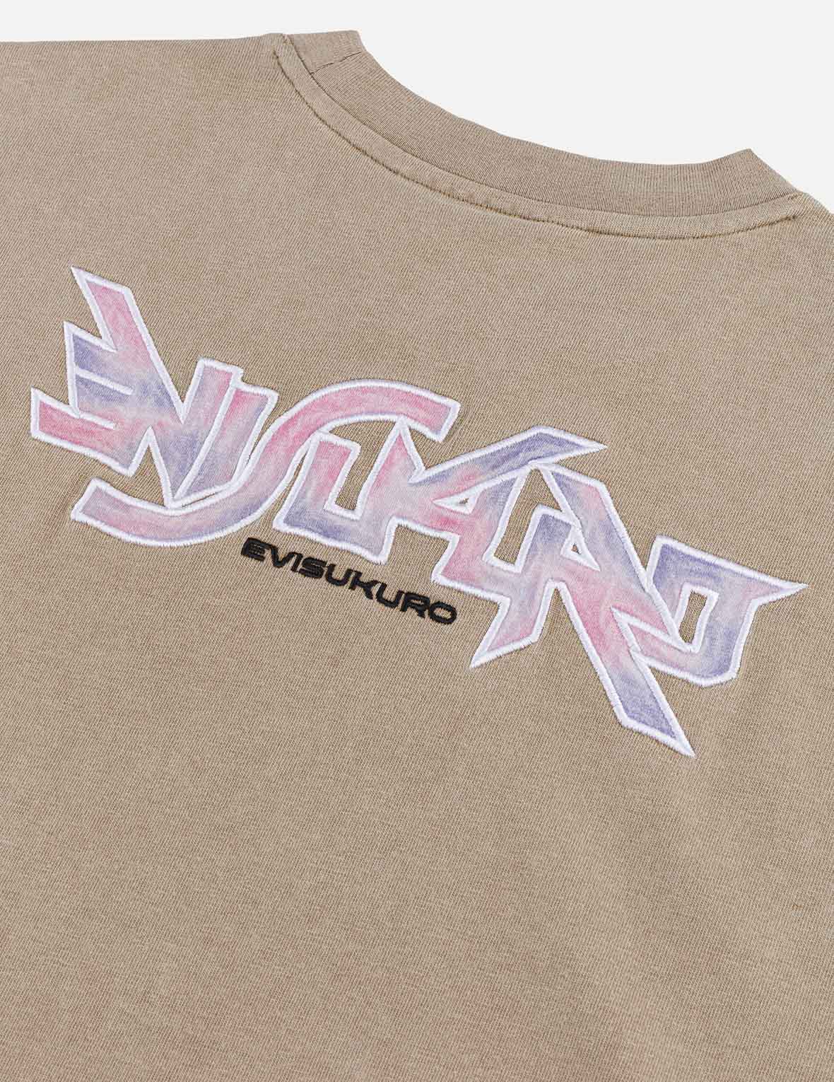 EVISUKURO刺繍 ウォッシュリラックスフィットTシャツ