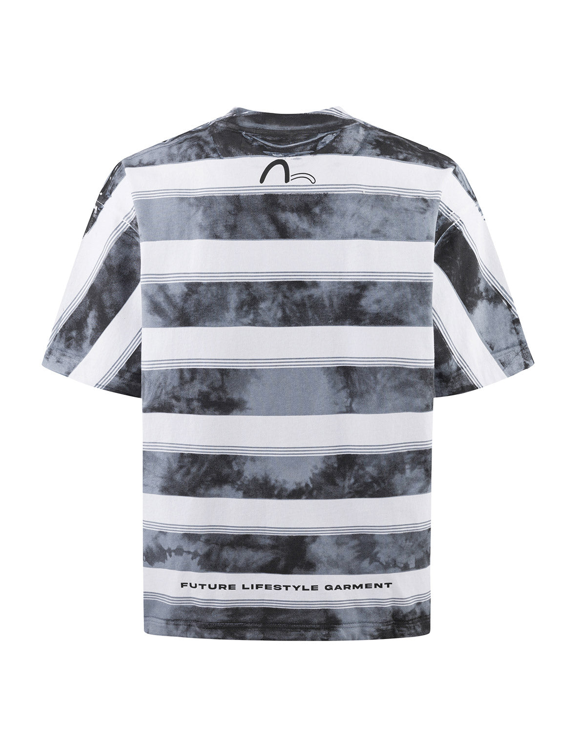 ウォッシュ タイダイ ストライプ ルーズ フィット Tシャツ