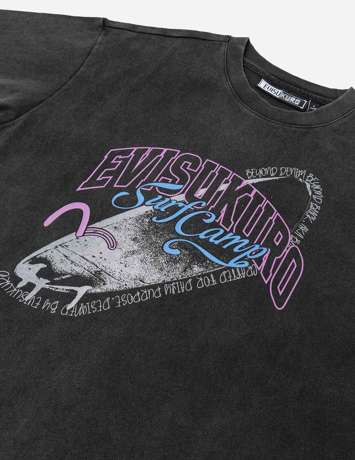 サーフ キャンプ プリント リラックス フィット Tシャツ
